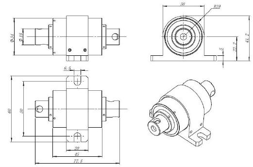 1064纳米高功率自由空间5毫米法拉第光隔离器 CSRAYZER_HIO-5-1064-HP-77X60X41-XA图1