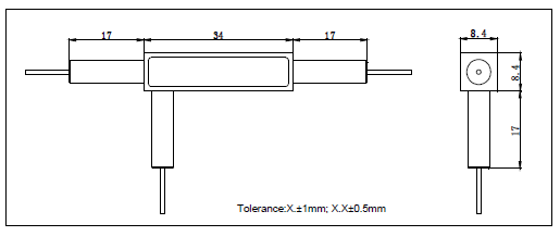 2微米光纤环行器，保持偏振，对偏振不敏感。ap-cir-2000pm, ap-cir-2000p图1
