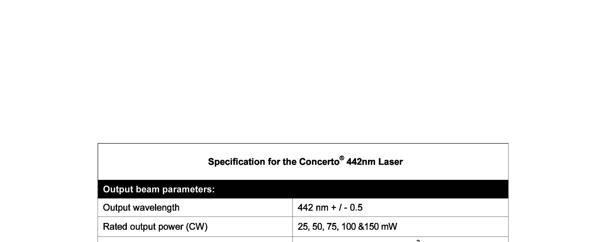 Concerto 442nm 75mW DPSS激光器图3