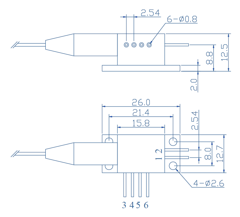 FBLD-808-2W-FC105-6Pin图3