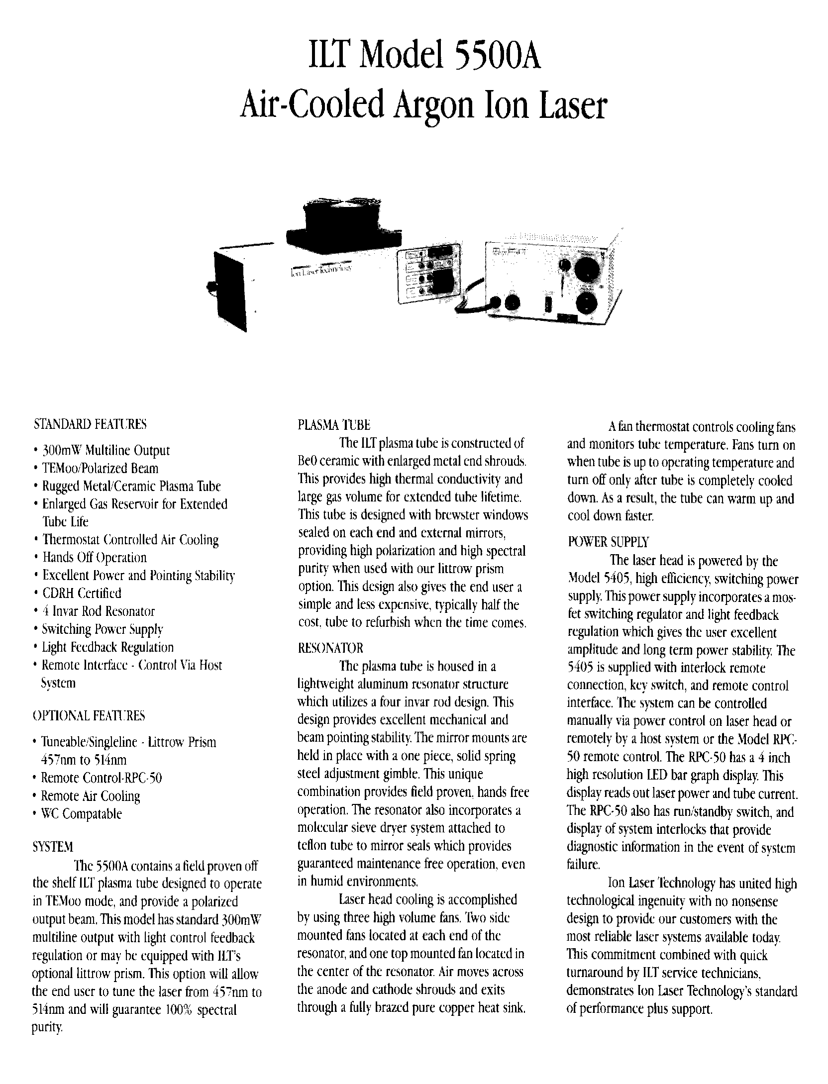 ILT 5500A型氩离子激光器图1