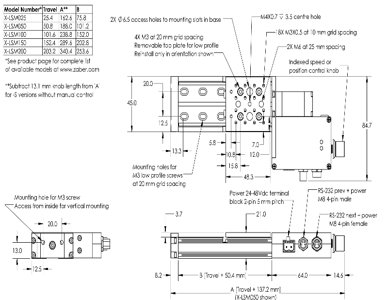 Zaber Technologies - 微型电动线性平台 - X-LSM图5