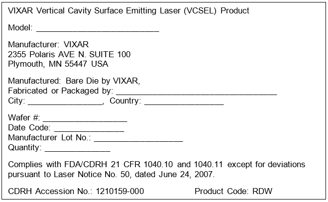 680纳米VCSEL - PLCC封装 V00002图1