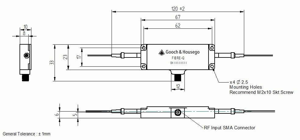 PM FIBER-Q® Polarization Maintaining 1060 nm Fiber Coupled Acousto-Optic Modulator图1