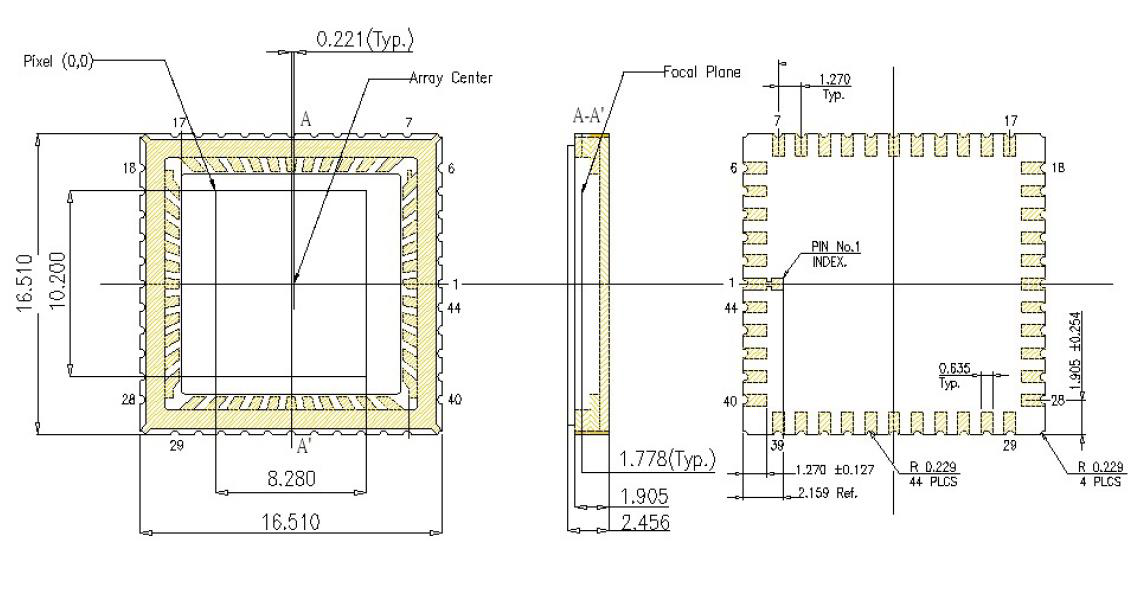 InGaAs Focal Plane Array FPA 320x256-C-VIS图1