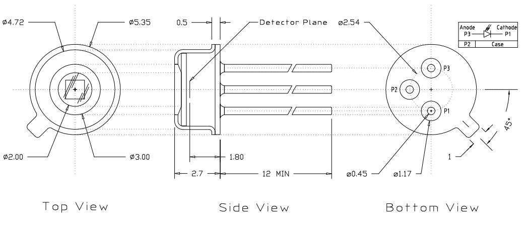 1.7 µm Wavelength Cutoff InGaAs PIN Photodiode图1