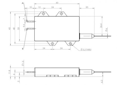 50W 915nm多模泵浦激光模块，带0.15NA光纤 半导体激光器