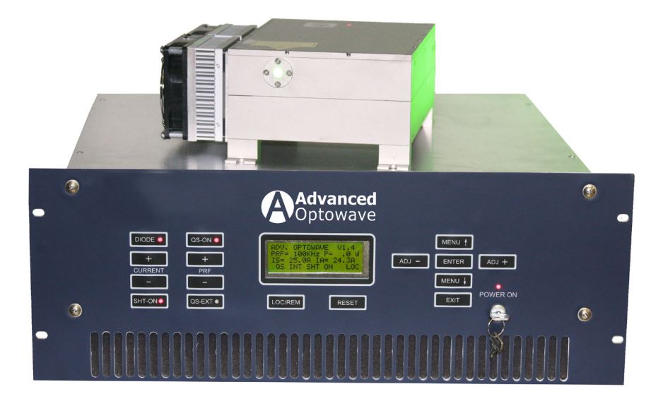 AONano 527-12W-10K ND:YLF GR激光器 激光器模块和系统