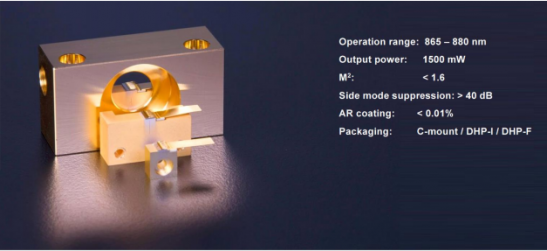 FDL-870-1.5W-TA 锥形放大器用于MOPA 半导体激光器