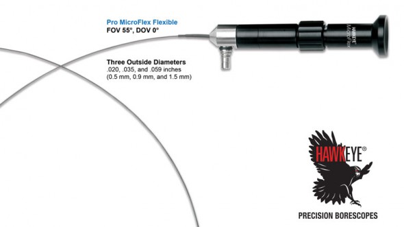 Hawkeye® Pro MicroFlex Flexible Borescopes (.020 – .059 mm dia) 孔探仪