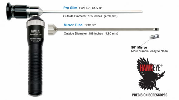 Hawkeye® Pro Slim Borescopes .165″ (4.20 mm) 孔探仪