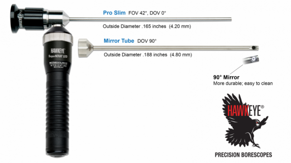 鹰眼®专业细长内窥镜.165英寸（4.20毫米）。 孔探仪