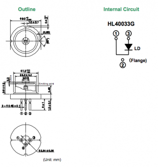 hl40033g激光二极管 半导体激光器