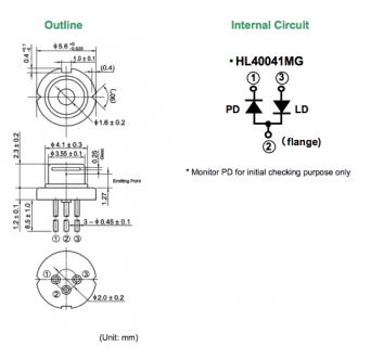 hl40041mg激光二极管 半导体激光器