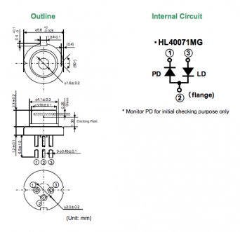 hl40071mg激光二极管 半导体激光器