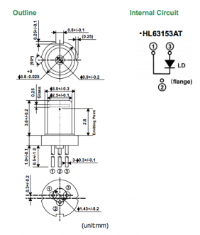 hl63153at激光二极管 半导体激光器