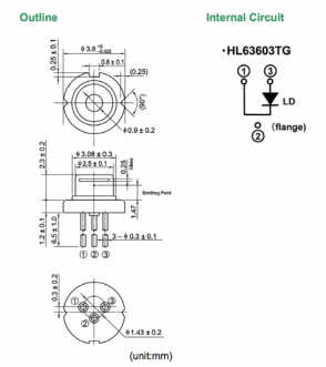 hl63603tg激光二极管 半导体激光器