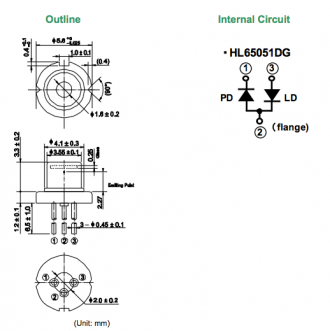 hl65051dg激光二极管