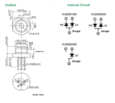 hl65262mg激光二极管