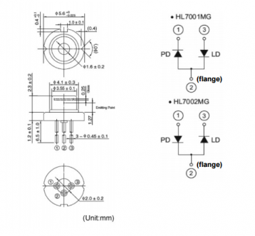 HL7001MG-02MG 激光二极管