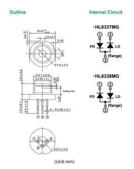 hl8337mg激光二极管 半导体激光器