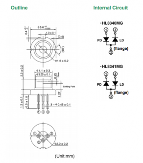 hl8341mg激光二极管 半导体激光器