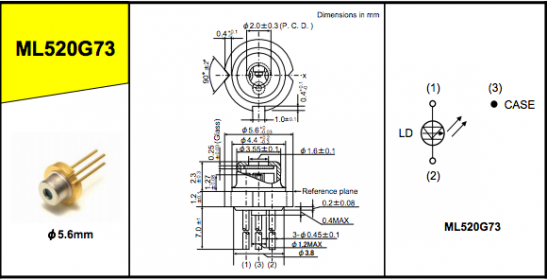 ml570g23 三菱激光二极管 半导体激光器