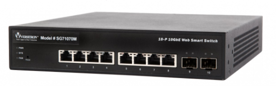 SG71070M 10-Port 10/100/1000 Web Smart+ Managed Switch 光纤光开关