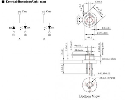 U-LD-80B051A/D 激光二极管 半导体激光器