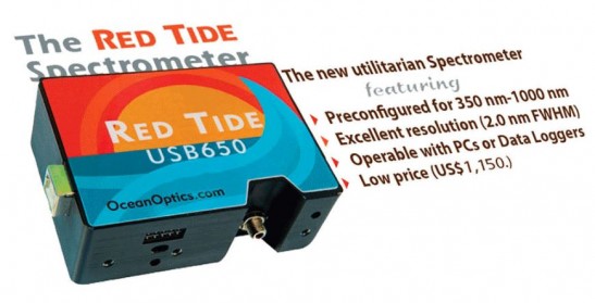 USB-650UV Red Tide Spectrometer, Preconfigured 光谱仪