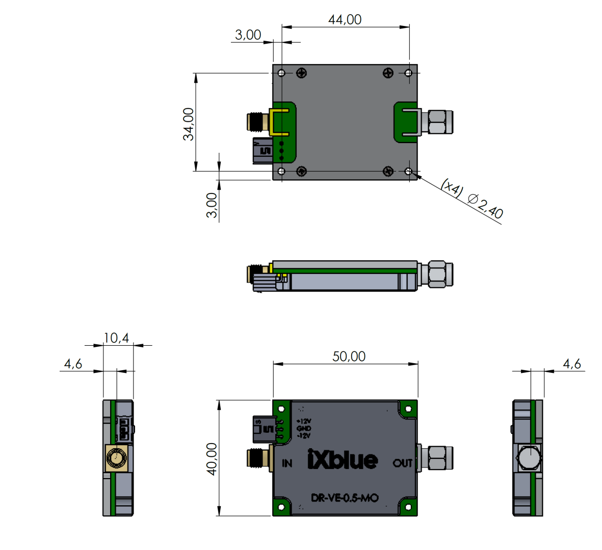 DR-VE-0.5-MO 多功能射频放大器模块 电光学